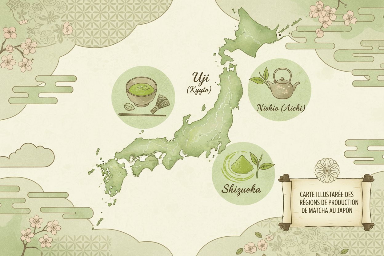 Les régions japonaises productrices de matcha : Uji, Kagoshima et Shizuoka - Kiyo Japanese Tea