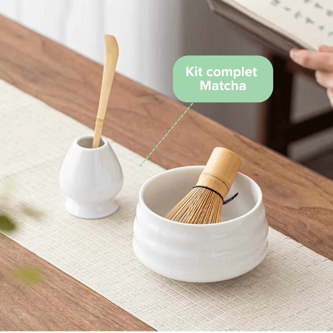 Kit Matcha Blanc Ivoire – Accessoires pour Cérémonie Japonaise - Kiyo Japanese Tea