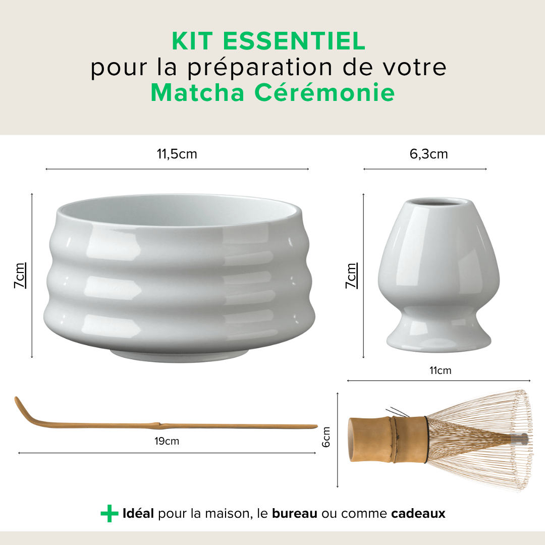 Kit Matcha Blanc Ivoire – Accessoires pour Cérémonie Japonaise - Kiyo Japanese Tea