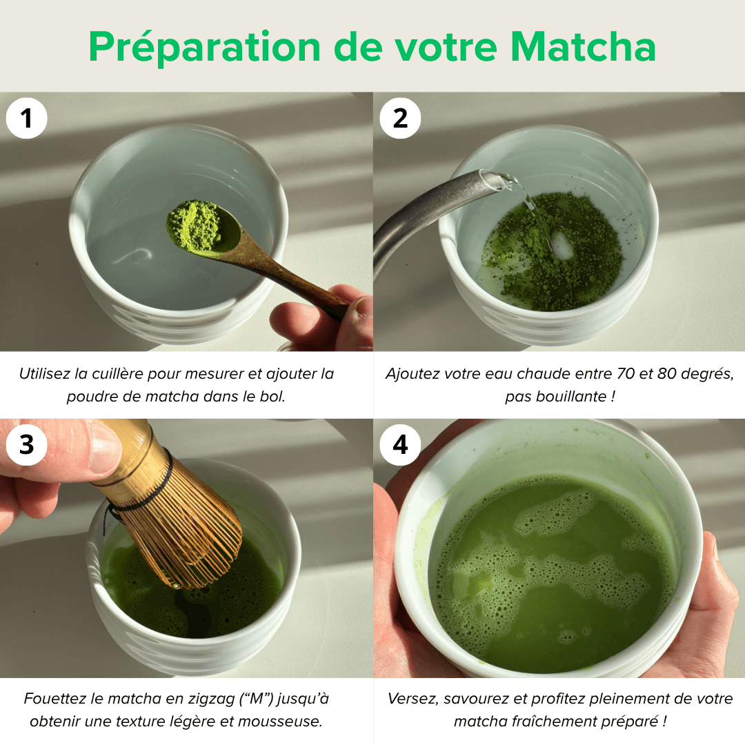 Kit Matcha Complet Blanc Ivoire – Coffret Cérémonial Japonais avec Thé Matcha Bio - Kiyo Japanese Tea