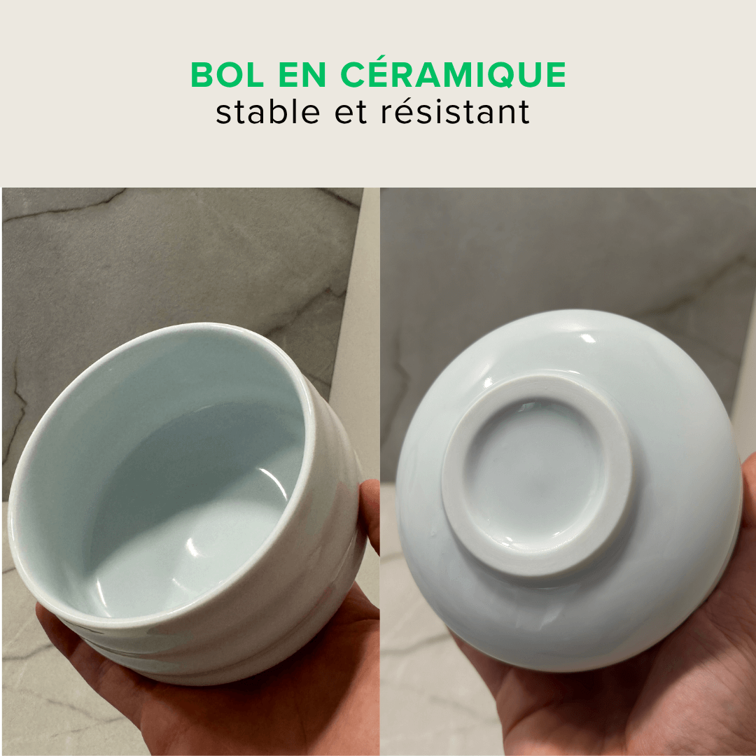 Kit Matcha Complet Blanc Ivoire – Coffret Cérémonial Japonais avec Thé Matcha Bio - Kiyo Japanese Tea