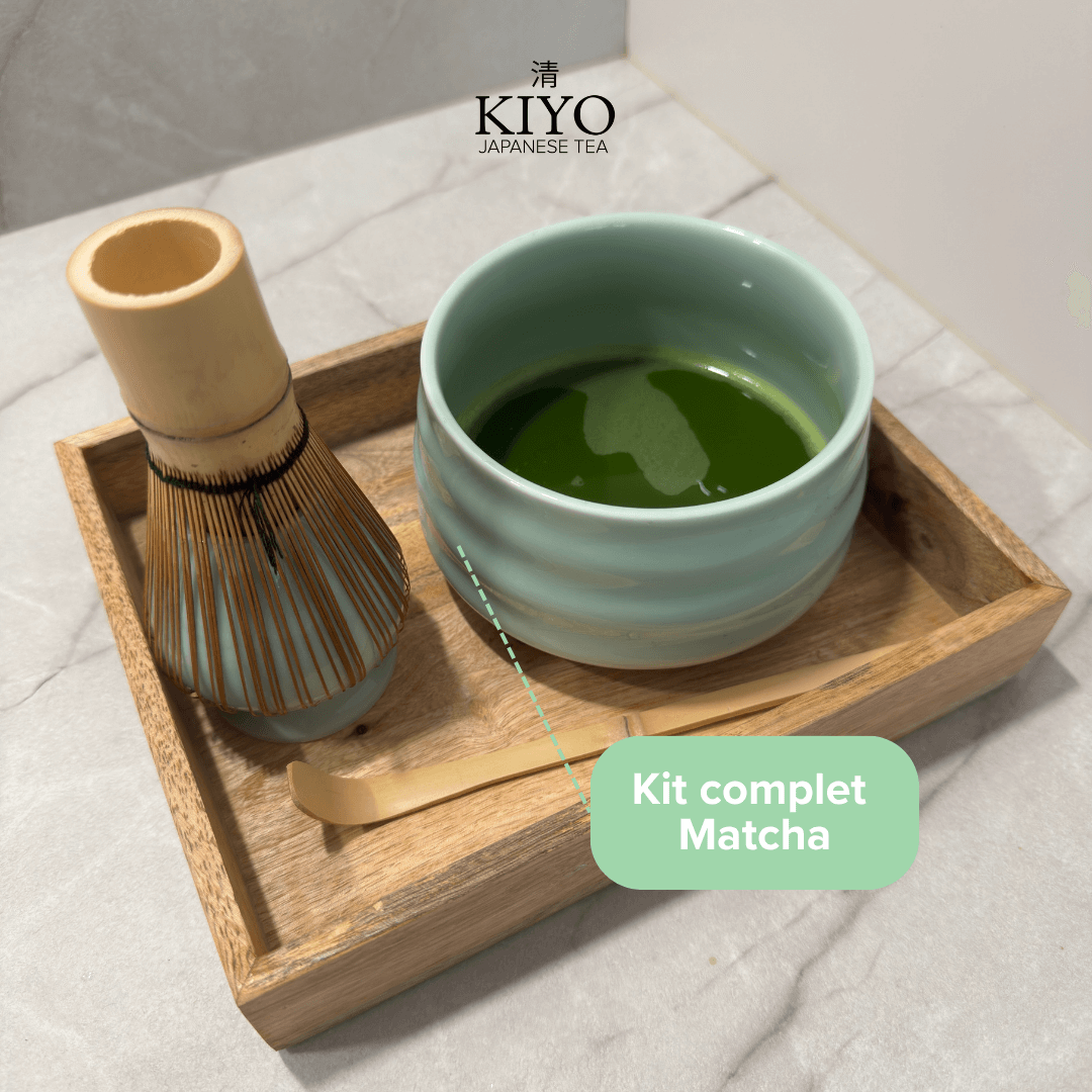 Kit Matcha Complet Vert Pastel – Coffret Cérémonial Japonais avec Thé Matcha Bio - Kiyo Japanese Tea